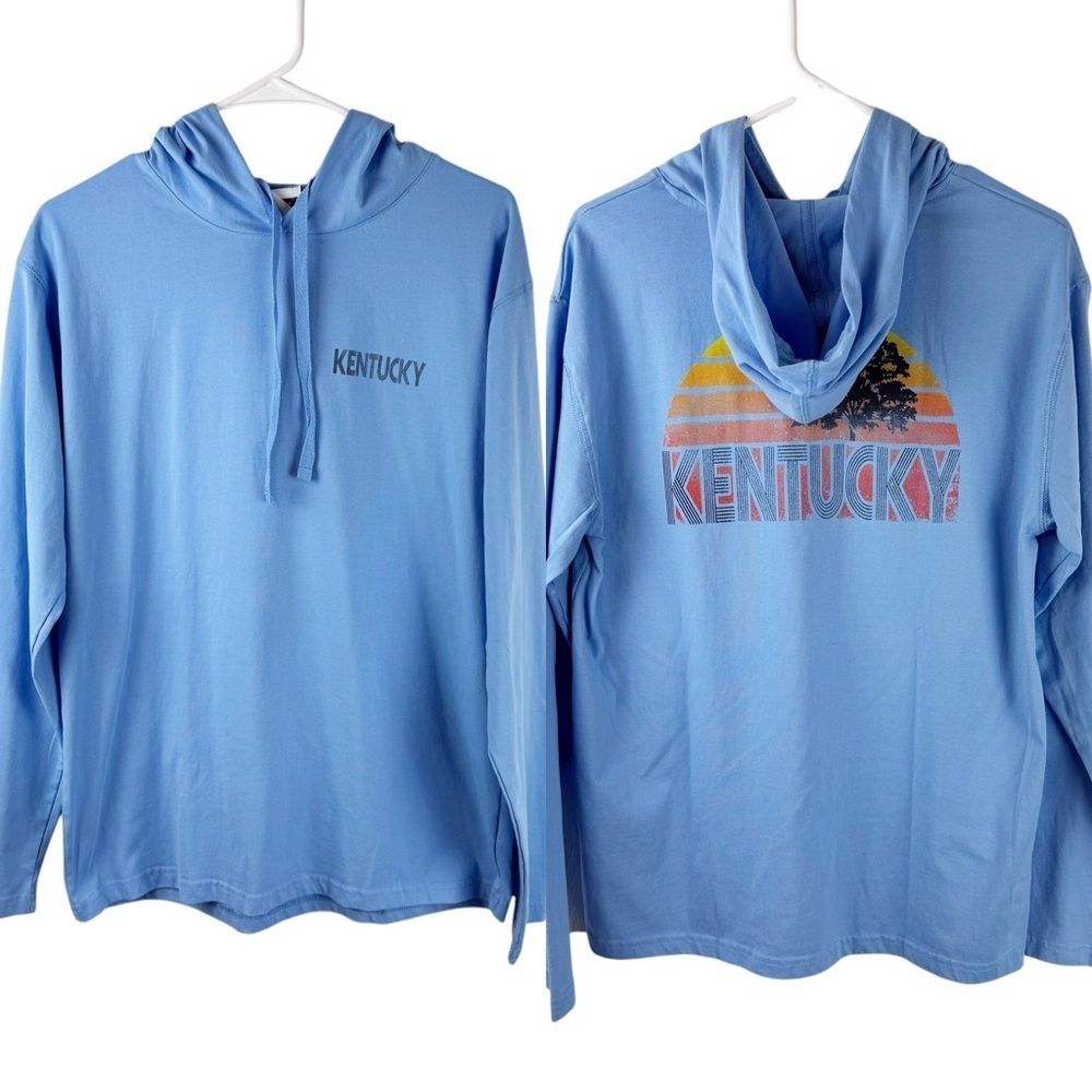 Creative Apparel Concepts Light Blue Kentucky Lightweight Unisex Graphic Hoodie